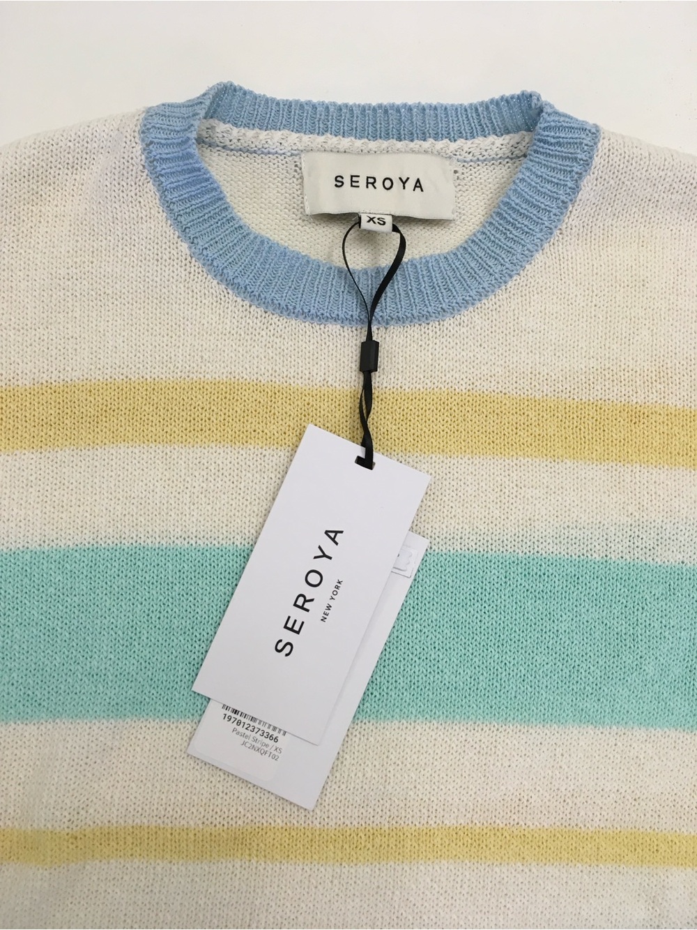 Seroya Cassian Sweater Pastel Stripe XS NWT - Picture 6 of 7